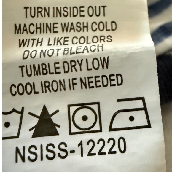 Mud Pie Baby Sleeper Footed Pajamas Blue White Stripe 0–3 Months Cotton - Picture 5 of 6